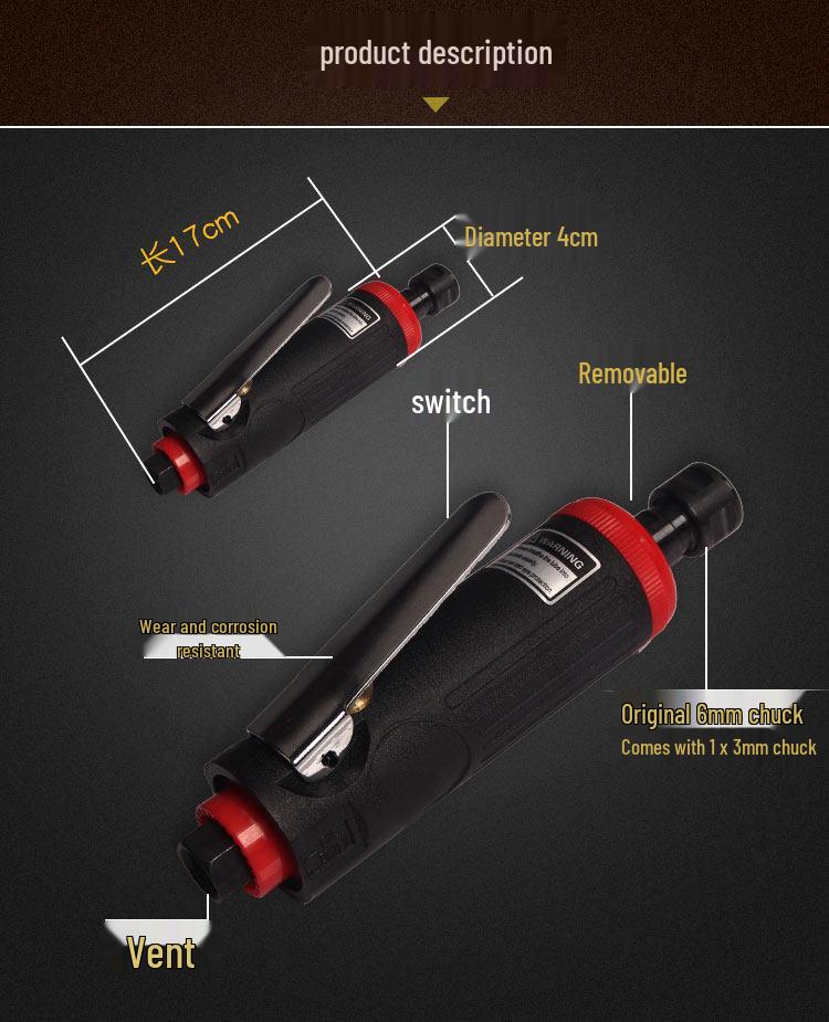 High-Speed Air Grinder and Polisher Kit for Tire Repair and Engraving