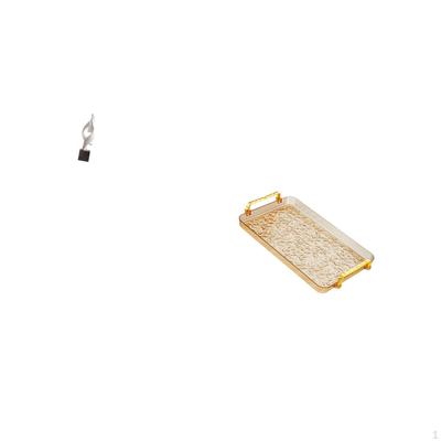 Resin Figurine Sculpture for Coffee Table Decor with Handle Serving Tray Jewelry Storage House