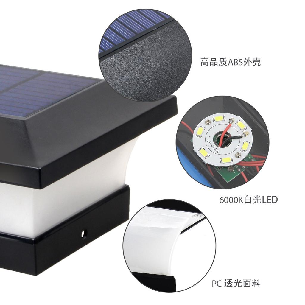 2026 IP65 Solar Column Lamps 3000/6000K Outdoor Garden Lamp Waterproof Villa Gate Pillar Lamp Landscape Decoration Lamp HOT
