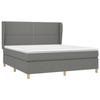 3128454 vidaXL Divan Bed with Mattress Dark Grey 160x200cm Fabric