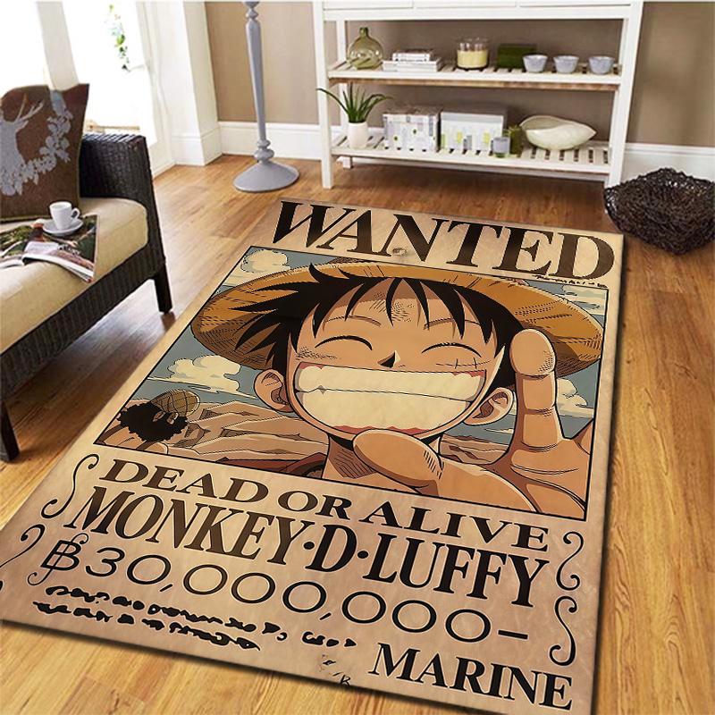 One Piece Monkey D Luffy Carpet Rug For Living Room Bedroom Home Sofa Decoration,kids Play Nonslip Floor Mat