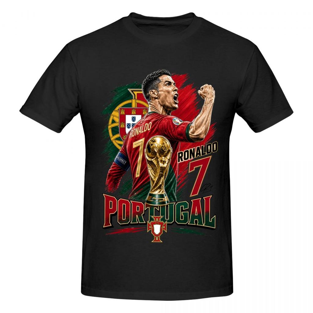 Portugal Soccer Jersey Cr7 T Shirts Graphic Y2k Gifts Oneck Unisex Wounisex Tshirt Clothes