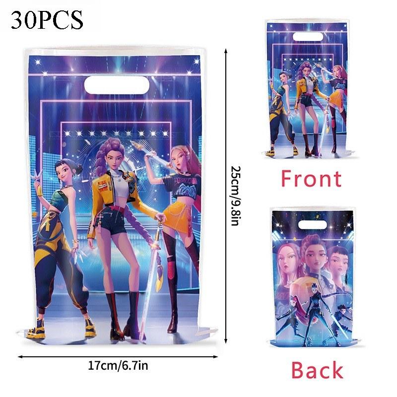 Kpop Demon Hun Theme Party Disposable Tableware Hunter Flag Balloon Caketopper Decor Hunters Group Birthday Party Accessorie