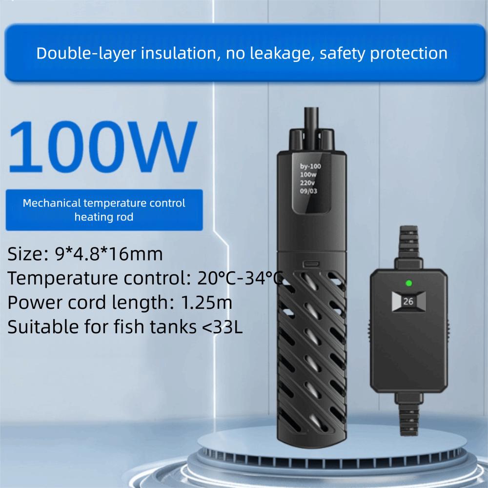 Low Water Level Aquarium Submersible Heater Quartz Glass Aquarium Thermostat  Aquatic Aquariums
