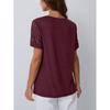YYFS Women's Fashion Casual Summer Spring Solid Color Print Short Sleeve O-Neck Blouses & Shirts