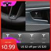 Car Sticker 2025 New Tesla Car Steering Wheel Badge Sticker Car Door Handle Label Decal For Tesla Model S X Model 3 Y Roadster C