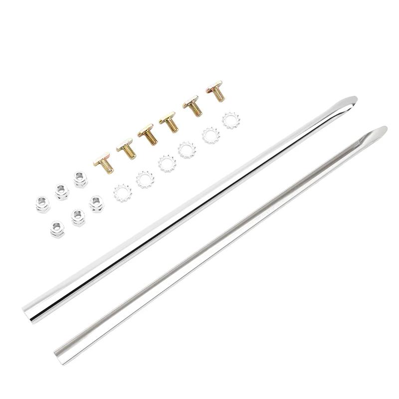 Chrome Motorcycle Front Fender Mudguard Spear Trim Kits For Harley Touring Road King Electra Glide1982-2023 Softail 1986-2017