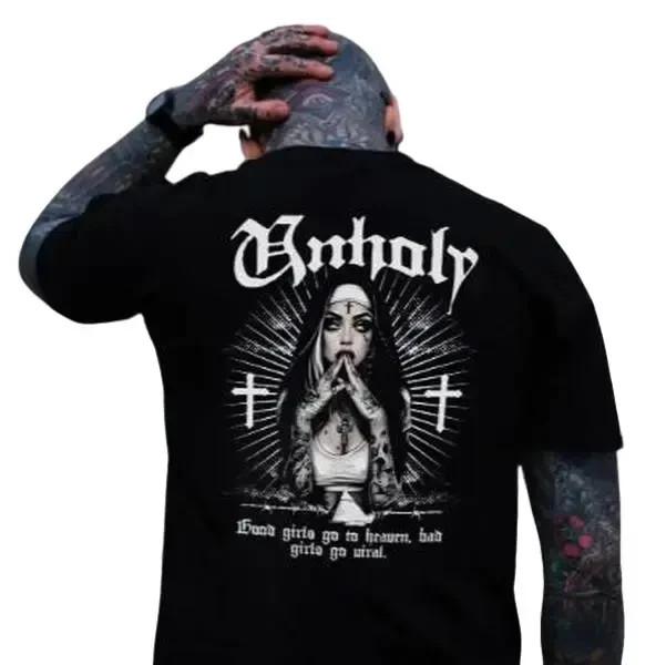 UNHOLY Tattooed Nun Unisex T-Shirt S
