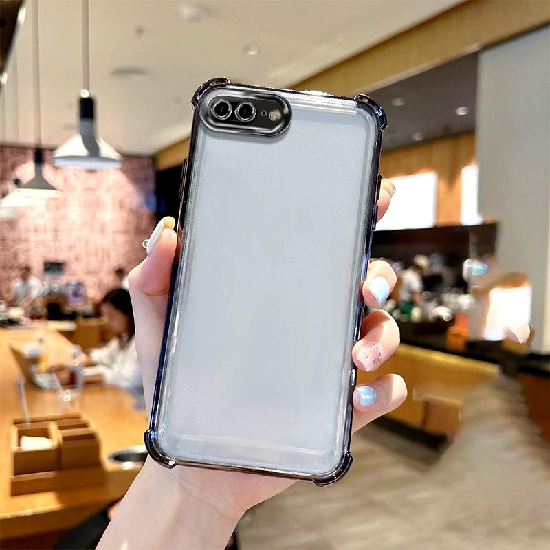 Airbag Shookproof Lens Case For Apple iPhone 17 Pro Max Air 7 8 Plus 6 6S SE 2020 Plating Silicone Back Clear Cover