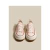 Tide canvas shoes thick sole wavy bottom low top heightening big head versatile casual sports shoes little white shoes women