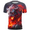 Beach Short Sleeved 3D Digital Printed T-shirt Large Men's Short Sleeved T-shirt