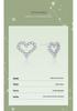 Elegant S925 Sterling Silver Moissanite Heart Stud Earrings for Women - Fashionable, Versatile, and Luxurious Heart-Shaped Jewelry.