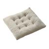 Decorative Contrast Edging Seat Pad Square Chair Cushion, Soft Plush Cushion with Straps, 15.75" x High Resilience Tatami Non Slip for Dining