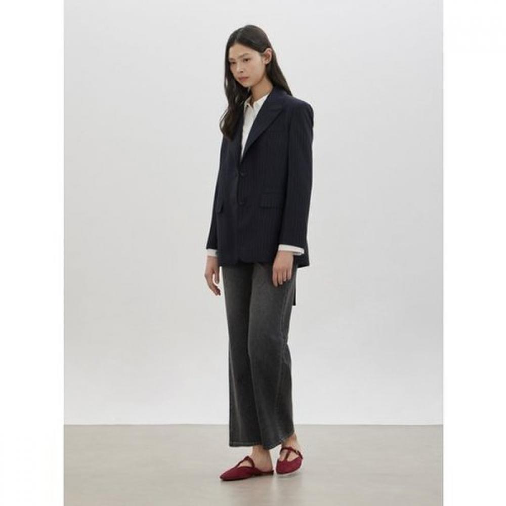 Cc Collect Stripe Belted Tailored Jacket  C261msf004 