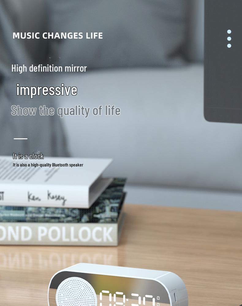 Bluetooth Alarm Clock Speaker with Heavy Bass and Smart Features