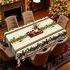 Vintage Pastoral Christmas Tablecloth Red Festive Party Decoration Tablecloth Table Fabric