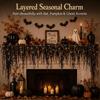 Warm White LEDs Gothic Vine Garland with LED Lights Artificial Autumn Hanging Display  Mantel Decor