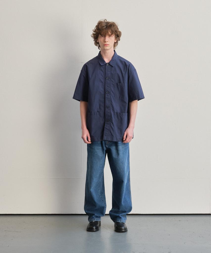 Holliseon Joshua Small Check Shirt Jacket Navy