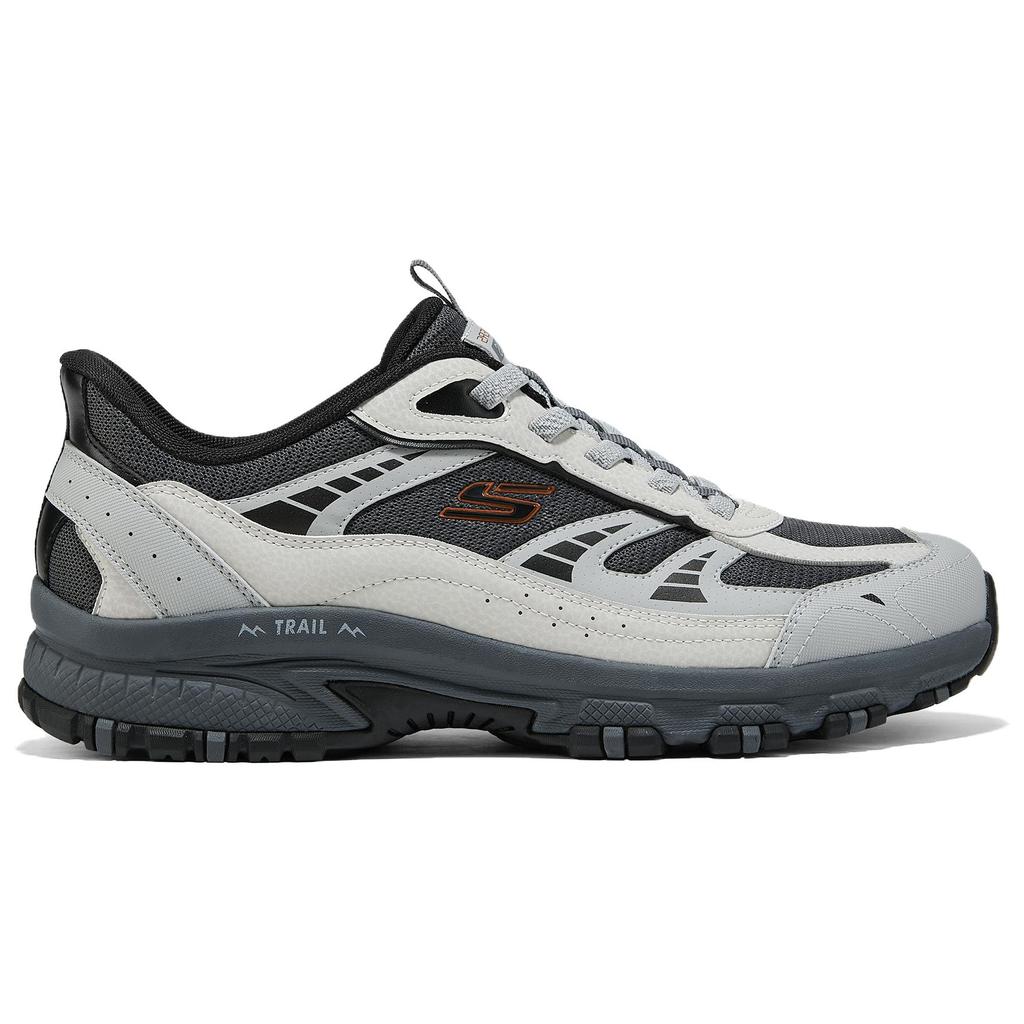 Skechers Outdoor Comfortable Versatile Shock Absorbing Durable Low Top Hiking Shoes Men hiking shoes Gray 237753C-GYOR