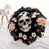 Skulls Roses Automatic Folding Umbrella Stylish Retractable Design For Outdoor Adventurest107