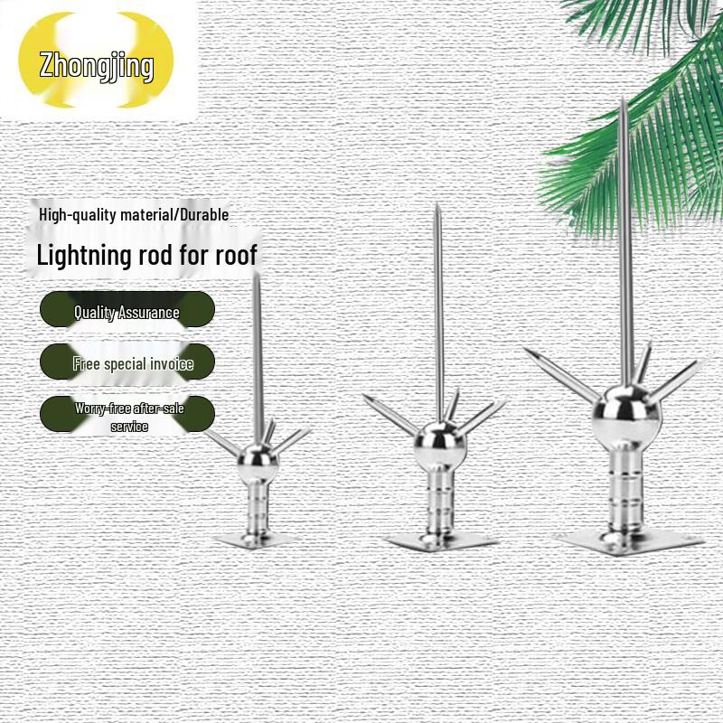 Copper Rooftop Lightning Rod