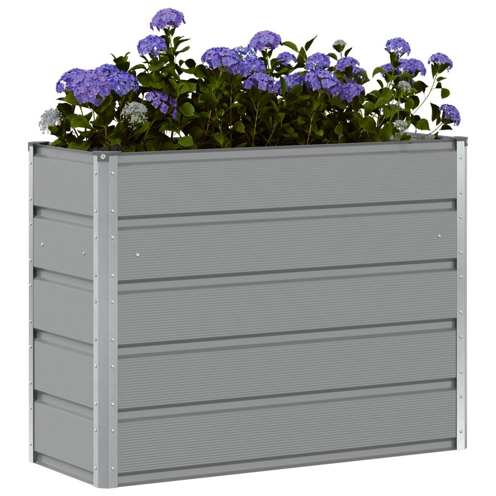 Planter Box Light Grey 100 X 40 X 75 Cm Steel