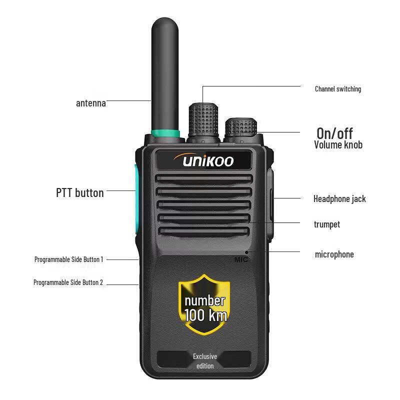 UNIKOO Max 5W Digital Walkie-Talkie Twin Pack (CN version)