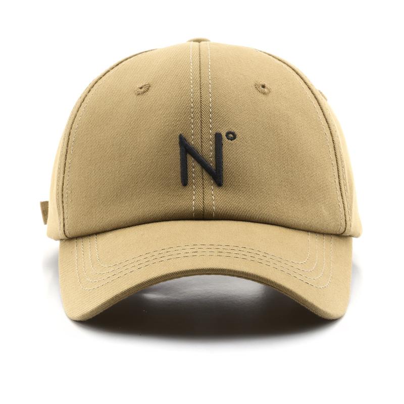 Fresh letter N curved brim baseball cap outdoor travel sunscreen sunshade sun hat couple cap