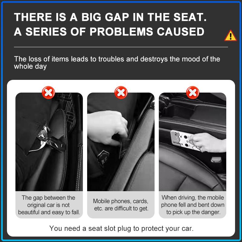 2Pcs Car Seat Gap Filler Side Seam Plug Strip Leak-proof Filling Strip For Volvo 240 C70 S40 S50 S60 S70 S80 S90 V40 V50 V60 V90 XC60 XC90 Vnl Truck