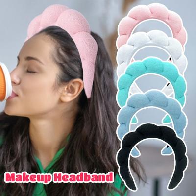 Sponge Hairband Spa Headband For Washing Face Cute Terry Towel Headband Skincare Headband Non Slip Yoga Sweatband