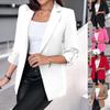 Women S Solid Long Sleeve Blazer Casual Office Jacket