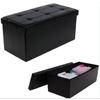 Pouf - TEENO® - Black - 76 X 38 X 38 Cm - PU Faux Leather - Integrated Storage