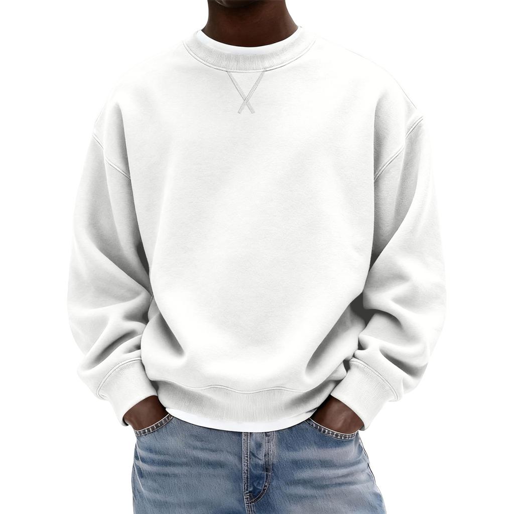 Men's Casual Sports Hoodie Round Neck Long Sleeve Top