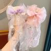 Korean Style Mesh Bow Hair Clip for Kids - Fairy Princess Streamer Ponytail Accessory