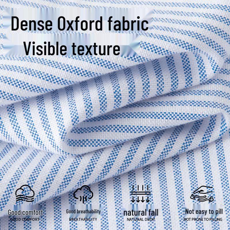 MINISO Men's Striped Oxford Loose Fit Shirt