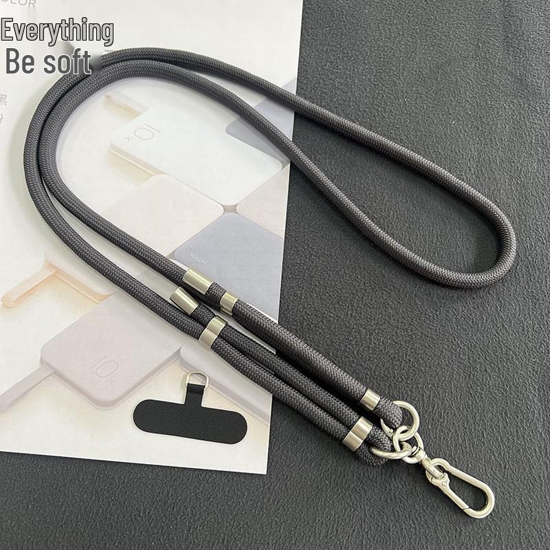 Regulowany 8mm Naszyjnik na telefon komórkowy do noszenia na krzyż - Zewnętrzny pasek zapobiegający zgubieniu w stylowym designie
