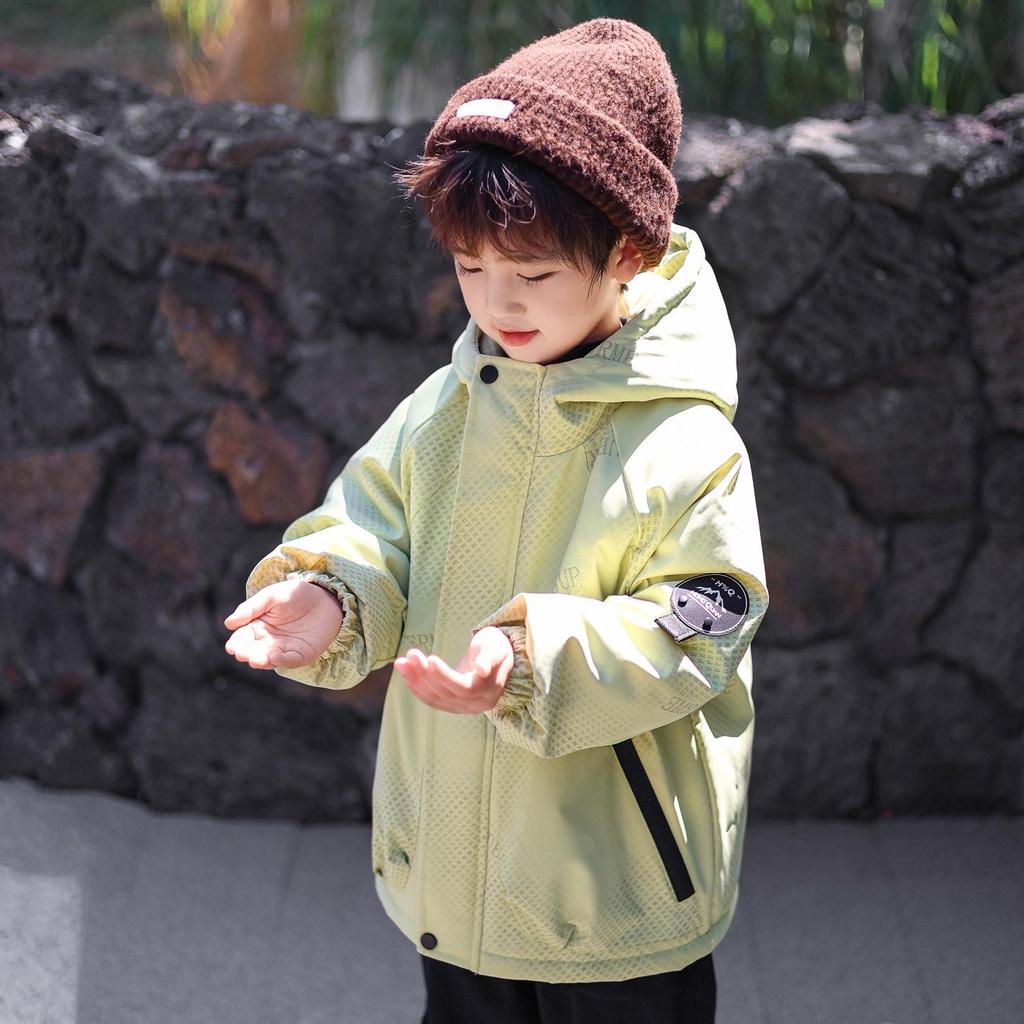Boys' Lightweight Cotton Jacket - Autumn/Winter 2025 Style: Cool Baby Trench Coat with Padded Cotton for Winter