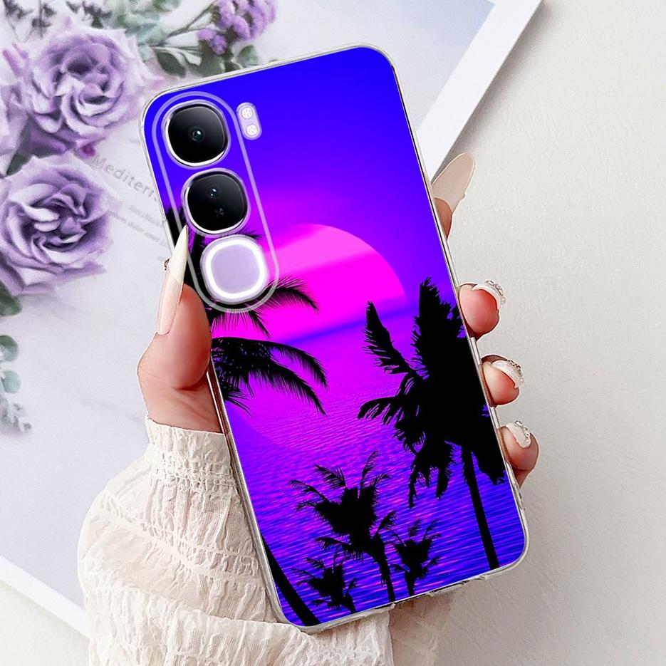 For Vivo Y200 5G Case Vivo V40 Lite Beautiful Butterfly Painted Cover Soft Slim Phone Case For Vivo Y300 Y 200 V40Lite 5G Bumper