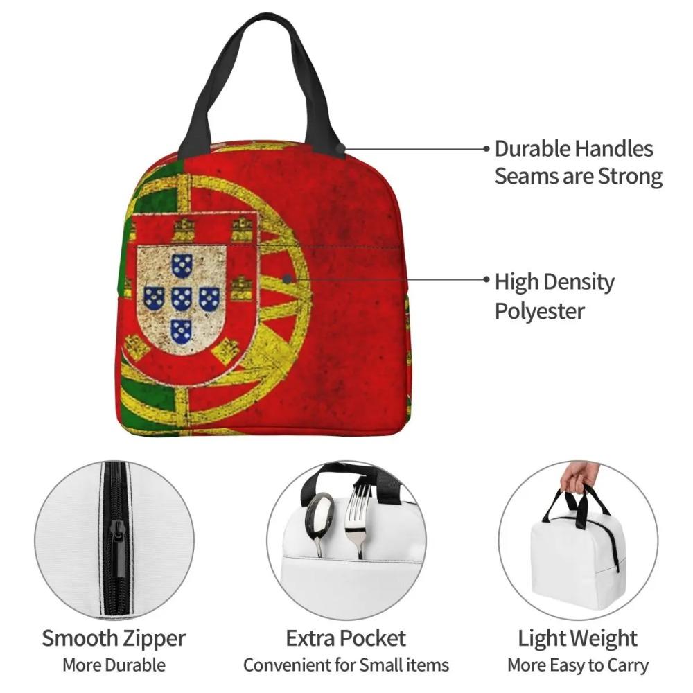 Flag Of Portugal Insulated Lunch Bag for Kids School Cooler Thermal Food Box Tote Leakproof Lunch Boxes Container