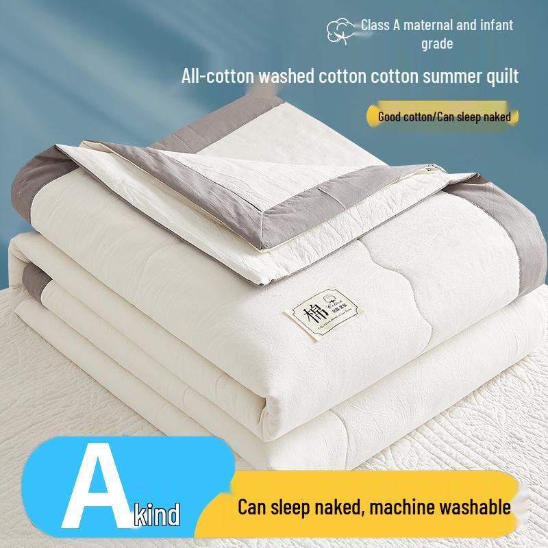 Class A Xinjiang Cotton Summer Quilt: Pure Cotton Cool, Machine Washable, Air Conditioning Friendly, Single Thin Cover and Lining