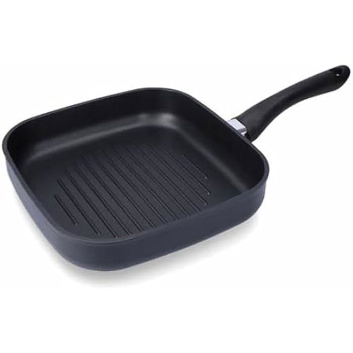 Accessoires De Préparation D'aliments - EDM - Grill Noir - 24 X 24 Cm - Compatible Tous Feux - Élégant