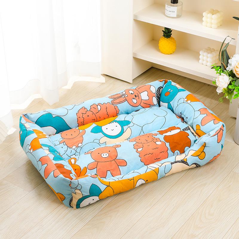 Universal Four-Season Warm Plush Large Rectangular Dog Bed