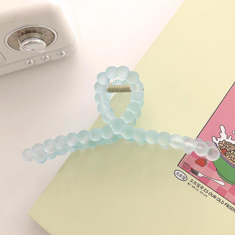 Summer Jelly-colored Bean Grabber, A New Matte and Frosted Crossed Back Hairpin Headwear From Korean Instagram for Women