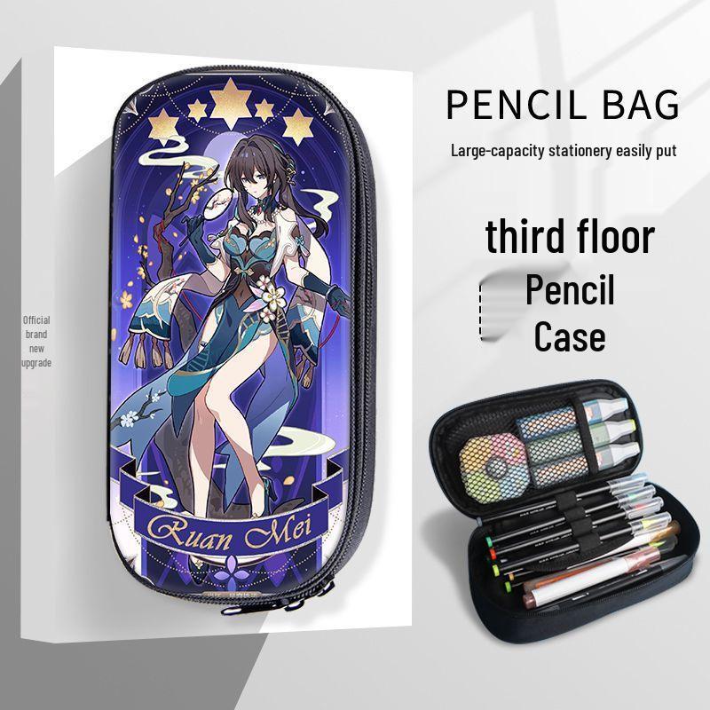 Honkai Star Rail Pencil Case for Students - Yelan, Jun, March 7th, Kafka Design