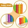 Color Sorting And Stacking Toy Made of Wooden Beads for Recognition, Educational