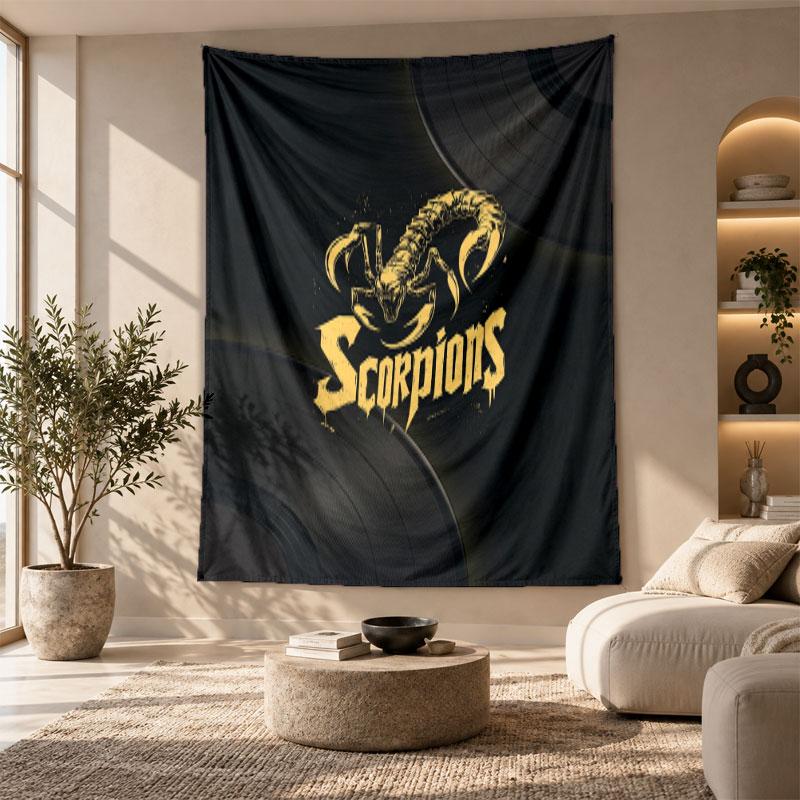 Decorative Tapestry,Scorpions Printed Wall Art, Lightweight Wall Hanging For Bedroom Background