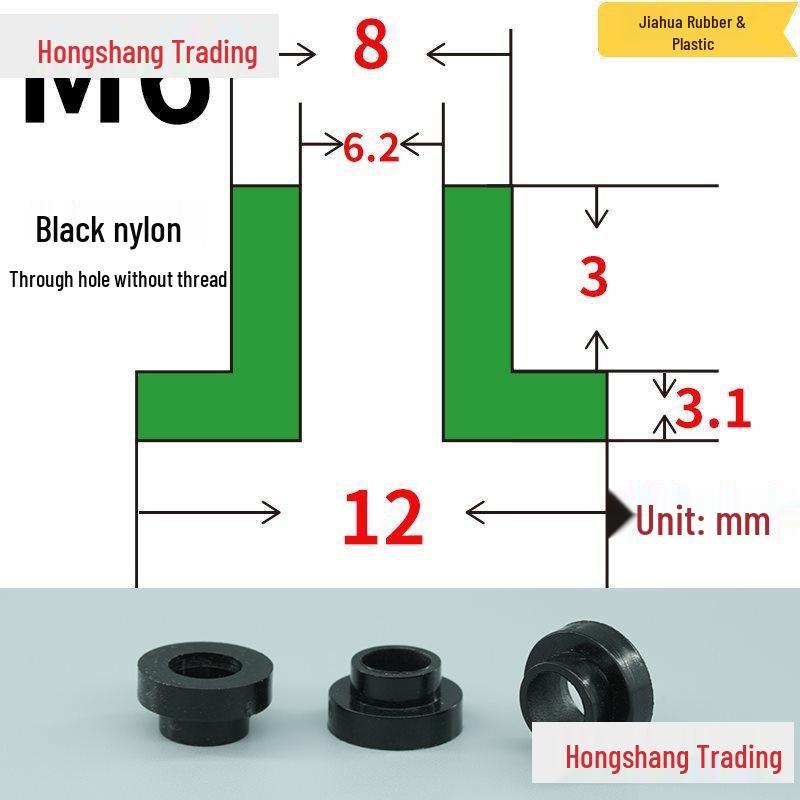 Step T-Shaped Nylon Insulating Bushing Washer, M3-M35 Thread Protection Spacer