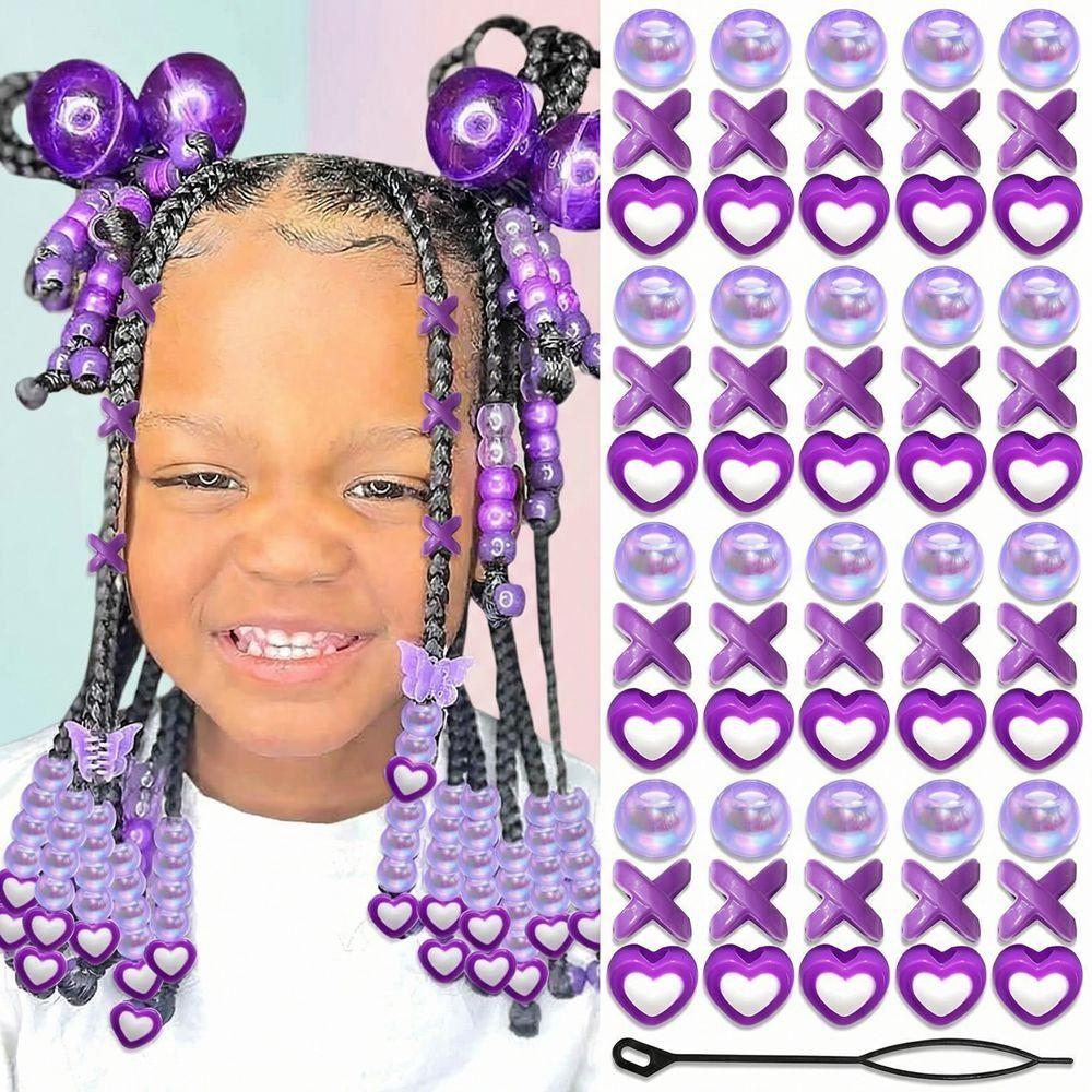 Multi-Color Colorful Hair Beads Kits DIY Painless Braiding Beads New Dreadlock Braids Decor  Girls