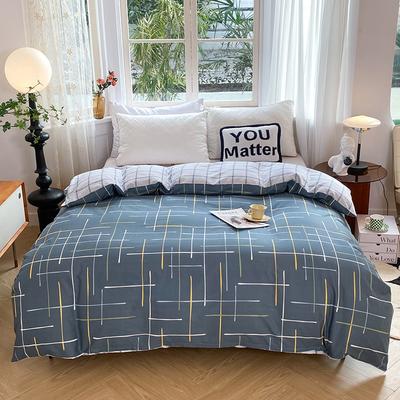 Simple Lines Duvet Cover Geometric Art Comforter Cover 100% Cotton Skin-friendly Breathable Queen Size Bedding for Boys Girls