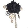 Mechanical Hairpin Steam Gear Brooch with Tassels Suit Pin Alloy Women for Dress Coat